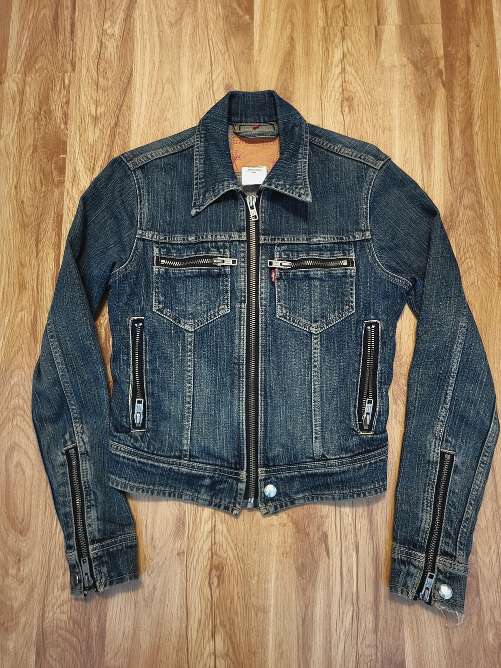 Levi's Indigo Blue Zip-Front Denim Jacket